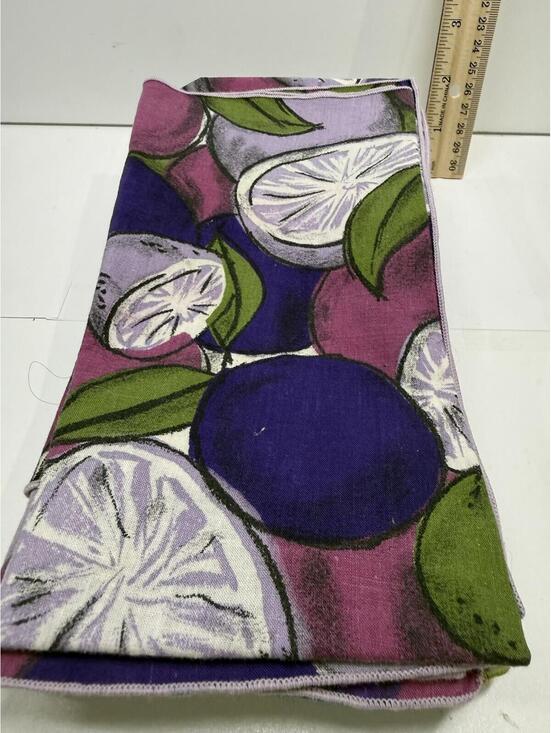 Other - Set of 10 Colorful Citrus Print Cloth Napkins 9x9 Kitchen Dining